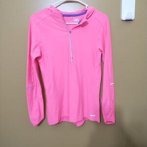 Hind Long Sleeve 1/4 Zip Hooded Pullover Performance Shirt M Tennis Barbie
